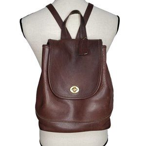 Authentic Vintage Coach Backpack 9791 Rucksack Brown Leather Day Pack